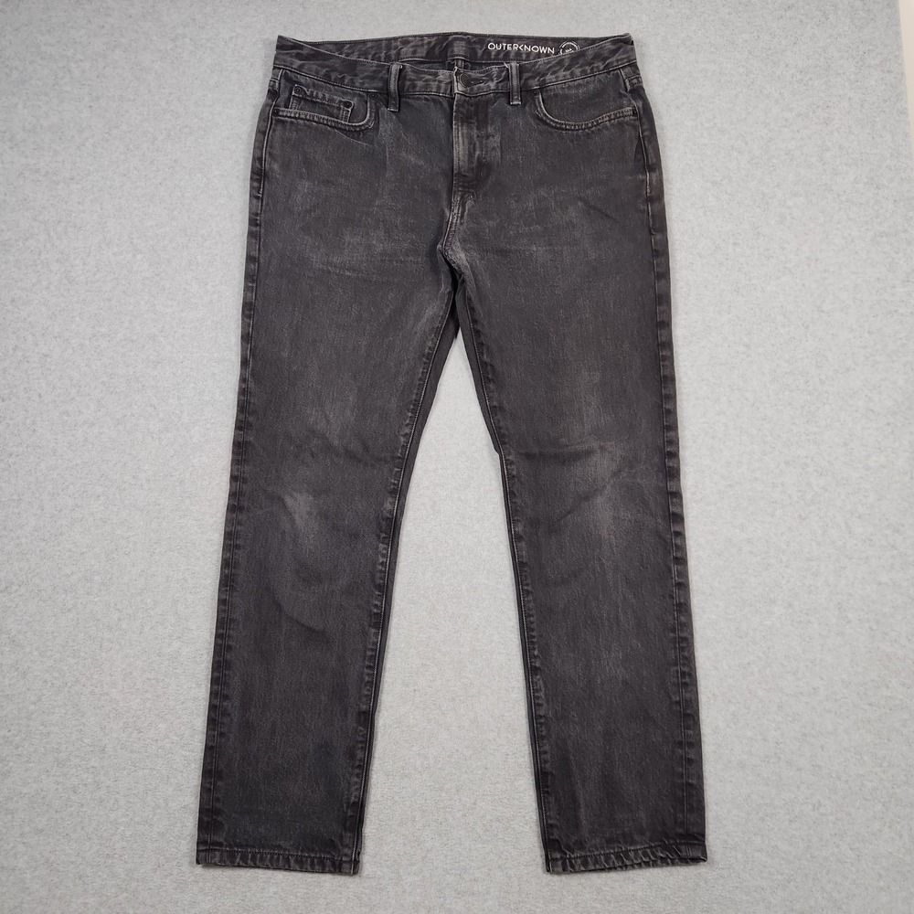 Outerknown Jeans 34x30 Black Gray Denim SEA Drifter Tapered